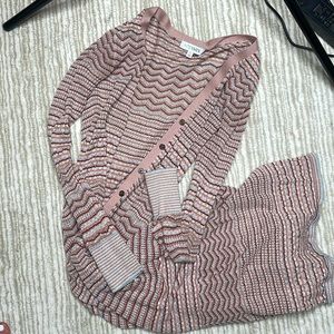 Intermix knit cardigan